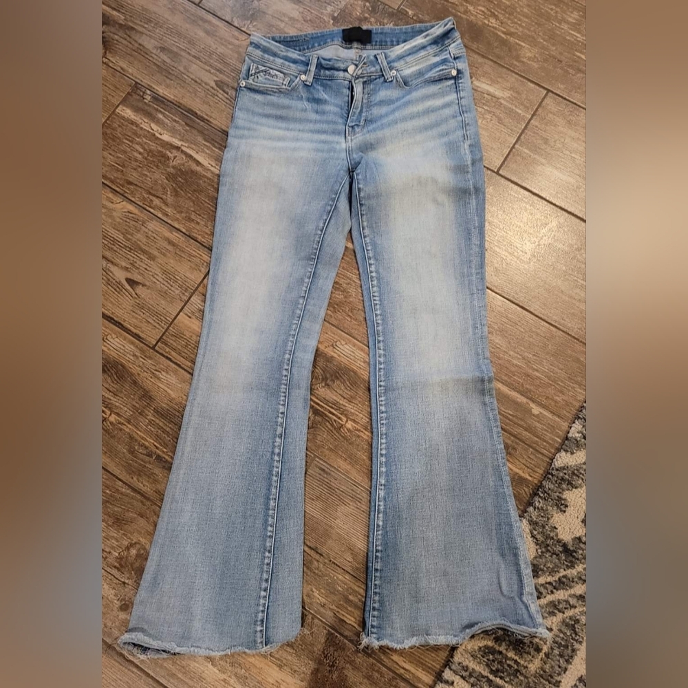 Buckle Light Blue Wide Leg Jeans